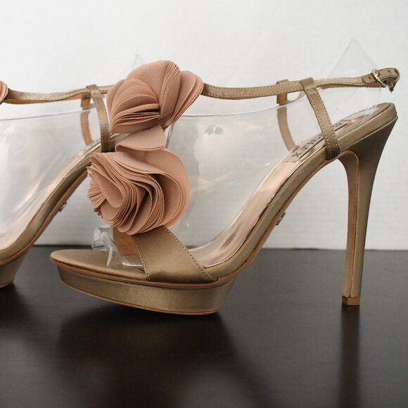 Gorgeous Badgley Mishka platform heels with flower detail; Women's Size 9 (US) - Picture 2 of 9